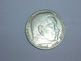 ALEMANIA 2 MARCOS PLATA 1939 D (Hindenburg) (5602) - 2 Reichsmark