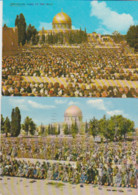 Lot 2 Cpm 10x15 . ISRAEL.  Jérusalem . Musulmans En Prières Devant La Mosquée D'Omar - Islam