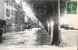 Orléans - Inondations De La Loire, 21 Octobre 1907 - Le Quai Du Châtelet - Orleans