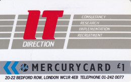 MER 34 TARJETA DE MERCURY DE I.T. DIRECTION - 18MERC - [ 4] Mercury Communications & Paytelco