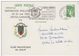 REF21.407  EXPOSITION PHILATELIQUE 1981  LE RAYOL-CANADEL. VAR - Rayol-Canadel-sur-Mer