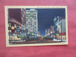 Night View. Drug Store. Coca Cola Sign.   On Main Street.   Lexington Kentucky > Lexington        Ref 5586 - Lexington