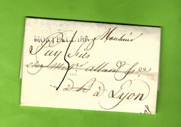 1816 LETTRE COMM. Par MICHEL MARCHAND MONTPELLIER Pour PUY FILS ET ALLARD NEGOCIANTS A LYON B.E. V.SCANS - 1801-1848: Vorläufer XIX