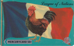 MER 95 TARJETA DE MERCURY DE LEAGUE OF NATIONS - 20MERA (GALLO-COQ) - [ 4] Mercury Communications & Paytelco