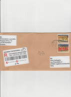 Grecia 2022 - Busta Racc.  X L'Italia Affrancata Con 2 Stamps - Covers & Documents