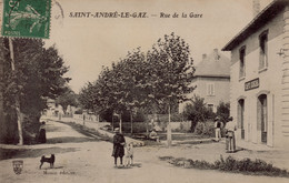 38  ST ANDRE LE GAZ   RUE DE LA GARE - Saint-André-le-Gaz