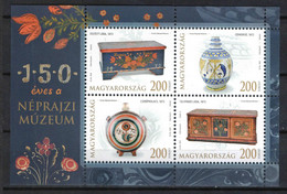 Hungary 2022. Arts / Ceramics Ethnographic Museum Sheet, MNH (**) - Unused Stamps