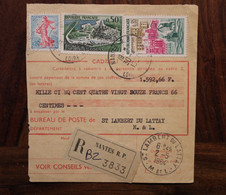 1964 Nantes St Saint Lambert Du Lattay Maine Et Loire Cover Contre Remboursement Nachname Recommandé Registered - Brieven En Documenten