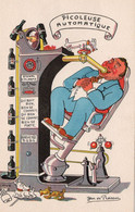 Illustrateur Jean De Pressac   "  Picoleuse Automatique  " Alcool Vin Ivrogne - Preissac
