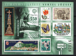 Hungary 2022. 95. Stampday - Josef Vertel Stamp Designer Sheet, MNH (**) - Neufs