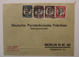 1934 Deutsches Dt Reich Cover Mi 540 541 542 - Covers & Documents