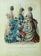 Gravure De Mode Sociétété De Modes Réunis 1874 N°127 - Estampas & Grabados