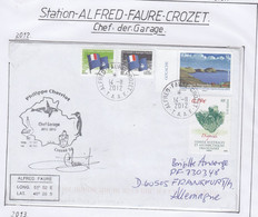 TAAF Alfred Faure Crozet Cover 2012 Garage Signature  Ca Crozet 14.2.2012 (MW252B) - Covers & Documents