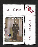 Monaco 2022 - Yv N° 3312 ** - ADMISSION DU PRINCE ALBERT Ier À L'INSTITUT DE FRANCE ** - Nuevos