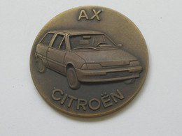 MEDAILLE Citroen AX - Lancement 16 Septembre 1986  **** EN ACHAT IMMEDIAT **** - Professionnels / De Société