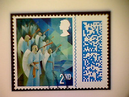 Great Britain, Scott #4176, Used(o), 2021, Cubist Christmas: Angels, 2nd-Matrix - Unclassified