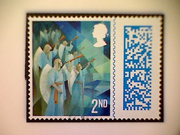 Great Britain, Scott #4176, Used(o), 2021, Cubist Christmas: Angels, 2nd-Matrix - Non Classificati