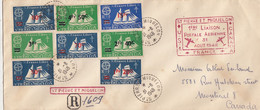 LETTRE. ST PIERRE ET MIQUELON. 31 AOUT 1948. 1° LIAISON POSTALE AERIENNE. ST PIERRE. CANADA. FRANCE. USA / 6000 - Briefe U. Dokumente