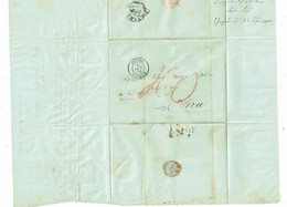 CTN80 - LEVANT FRANCAIS - LAC SMYRNE / SIRA 4/10/1856 TAXE MANUELLE 40 - Covers & Documents