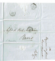 CTN80 - LEVANT FRANCAIS - LAC ALEXANDRIE / PARIS 12/2/1860 TAXE 30 - Lettres & Documents