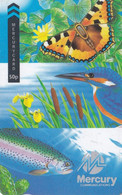 MER 406 TARJETA DE MERCURY DE NATURE MONTAGE - 37MERA (MARIPOSA-FISH-BIRD-PAJARO) - [ 4] Mercury Communications & Paytelco