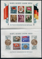 DDR / E.GERMANY 1953 Karl Marx Year  Imperforate Blocks MNH / **. .  Michel Block 8B-9B - 1950-1970