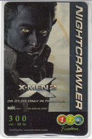 X MAN 2 - NIGHTCRAWLER - Tailandia Prepaid Card - Used - Cinema