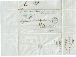 CTN80 - LEVANT FRANCAIS -  LAC MARSEILLE / ALEXANDRIE 3/4/1848 - Covers & Documents