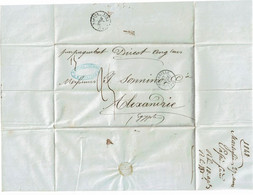 CTN80 - LEVANT FRANCAIS -  LAC MARSEILLE / ALEXANDRIE 27/3/1848 - Covers & Documents