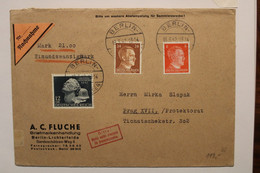 1942 Nachnahme Prag Ostland Protektorat  Dt Reich Cover Einschreiben Bitte Um Saubere Abstempelung Fur Sammierzwecke - Briefe U. Dokumente