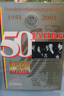 Deutschland Numisblatt 3/2001 "50 Jahre Bundesverfassungsgericht" Mit Beiblatt ! - Non Classés