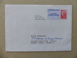 Postreponse Bleu Bonheur - Cartes/Enveloppes Réponse T