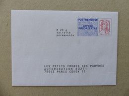 Postreponse Les Petits Frères Des Pauvres - Karten/Antwortumschläge T