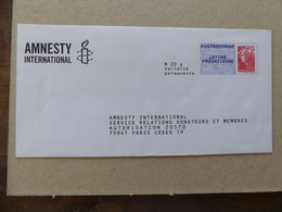 Postreponse  Amnesty International - Cards/T Return Covers