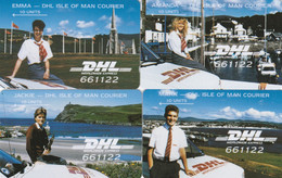 Isle Of Man, 5IOME . 5IOMH, DHL Courier Services, 4 Cards, 2 Scans .  Mint - Man (Isle Of)
