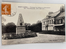 CPA - 59 - MONT-CASSEL - Terrasse Du Château Et Monument Des Trois Batailles - 1071-1328-1677 - Cassel