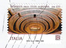 2022- ITALIA - UNIVERSITA' DEGLI STUDI DI PADOVA - USATO SU FRAMMENTO - 2021-...: Gebraucht