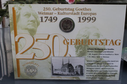 Deutschland Numisblatt  3/99 "250 Geburtstag Goethes / Weimar Kulturstadt Europas" - Unclassified