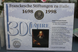 Deutschland Numisblatt  4/98 "Francksche Stiftungen Zu Halle" - Non Classés