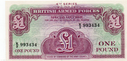 GREAT BRITAIN 1 Pound (4th. Series)  1962  P-M36a SERIE K/3 993434  UNC-British Armed Forces - Autorità Militare Britannica