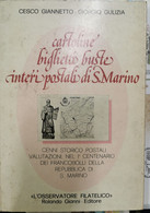 CATALOGO CARTOLINE E INTERI POSTALI SAN MARINO GIANNETTO - GULIZIA - Italia