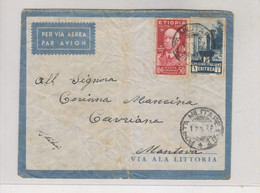 ITALY ETHIOPIA 1937 Nice Airmail Cover - Ethiopië