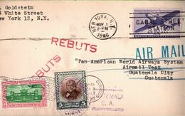 ! 1946 Luftpostbrief, Airmail Cover, New York, Guatemala, PAA - Guatemala