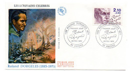 FDC --1985-- Ecrivains Célèbres -- Roland  DORGELES  .....................cachet  AMIENS-- 80...........à  Saisir - 1980-1989