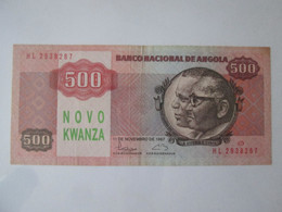 Rare! Angola 500 Novo Kwanza 1987,see Pictures - Angola