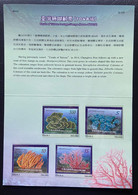 Folder Taiwan 2015 Corals Stamps (II) Coral Ocean Sea Marine Life Fauna - Neufs