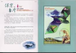 Folder 2005 Conservation Stamps S/s Monkey Bird Frog Circular Mount Fauna Island Ocean - Inseln