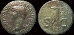 Claudius AE As Minerva Advancing Right - La Dinastia Giulio-Claudia Dinastia (-27 / 69)
