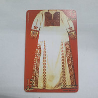 Plastine-(PS-PAL-0005A)-Bridal Dress From Yazour-(433)-(12/1998)(15₪)(0027-042885)-used Card+1card Prepiad Free - Palestina