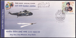 India 2021 Indian Navy Any Sea, Mission. Deck, Helicopter UH-60 Black Hawk, Missile MH-60R Cover (**) Inde Indien - Storia Postale